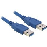 DeLOCK USB 3.2 Gen 1 Kabel, USB-A Stecker > USB-A Stecker blau, 1,5 Meter