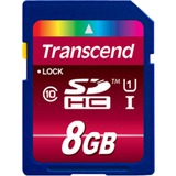 Transcend Secure Digital SDHC UHS-I 8 GB, Speicherkarte blau, UHS-I U1, Class 10