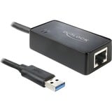 DeLOCK USB3.0 Adapter auf Gigabit-LAN, LAN-Adapter schwarz