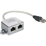 goobay LAN-Kabel-Verteiler (Netzwerkdoppler), Y-Adapter 68908 silber, 1x 8-polig > 2x 4-polig