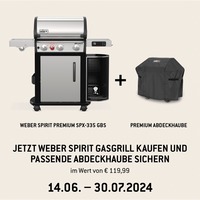 Weber Gasgrill Spirit SP-335 Premium GBS schwarz/edelstahl