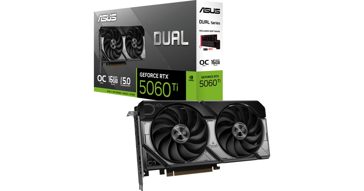 ASUS Dual GeForce RTX 5060 Ti OC 16GB