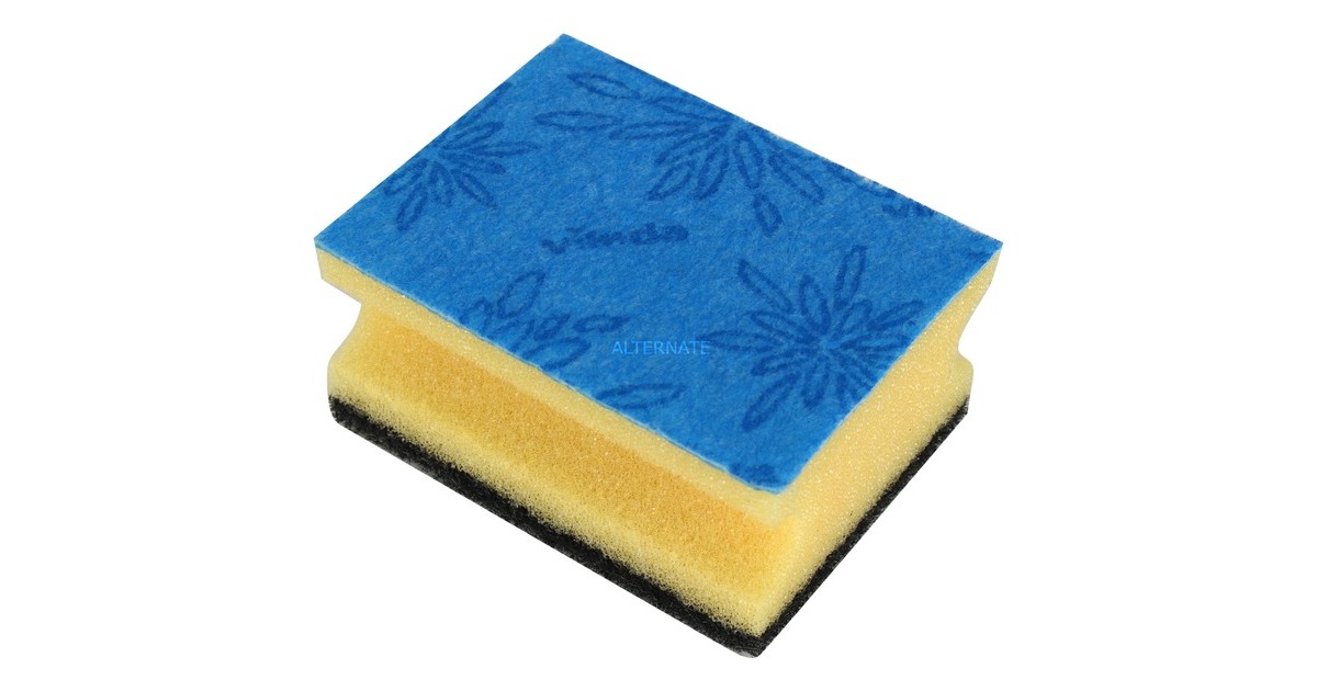 Vileda Glitzi plus Topfreiniger, mit Antibac, Schwamm gelb, 9er 