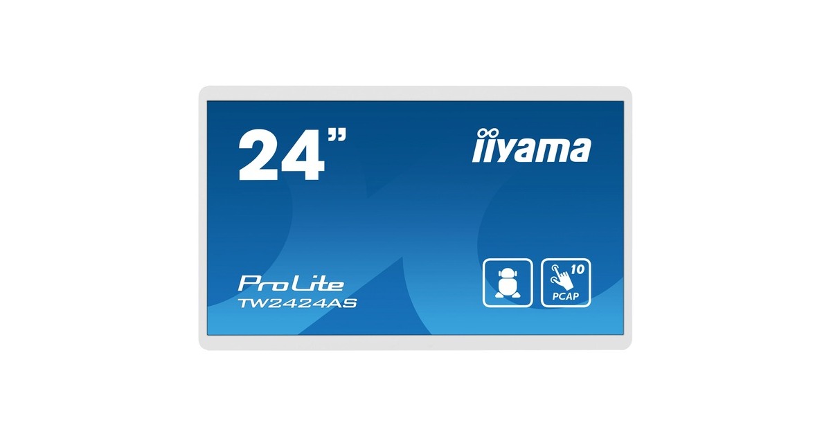 iiyama ProLite TW2424AS-W1, LED-Monitor weiß, FullHD, Touchscreen 