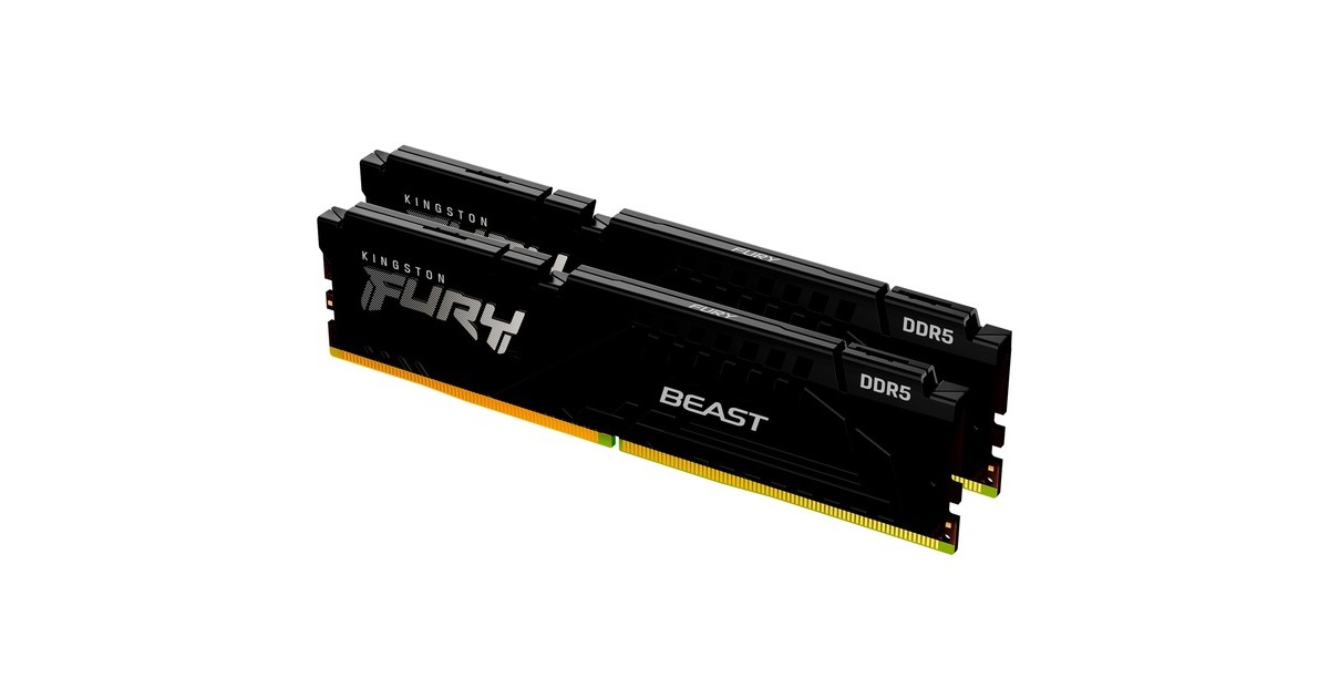 [新品] FURY Beast DDR5 32gb 6000メモリ 2枚セット Kingston FURY Beast schwarz UDIMM 32GB Kit, DDR5-6000, CL30