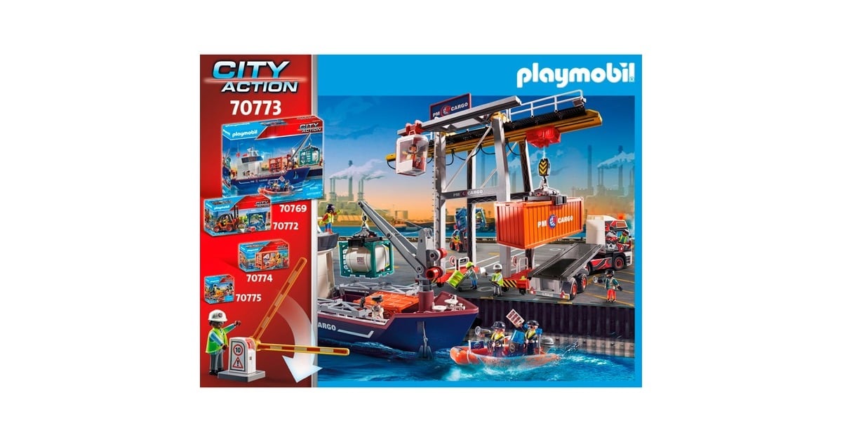 PLAYMOBIL City Action Frachtlager – Detailreiches Spielset Für Kleine Logistik-Profis