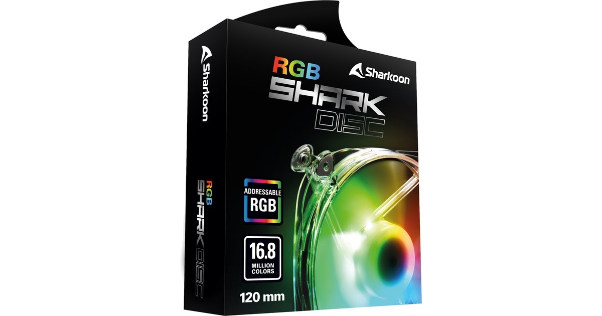 Ventola Sharkoon SHARK Disc RGB 120mm - LED RGB Indirizzabili, Antivibrazione, Per PC Gaming - Foto 10
