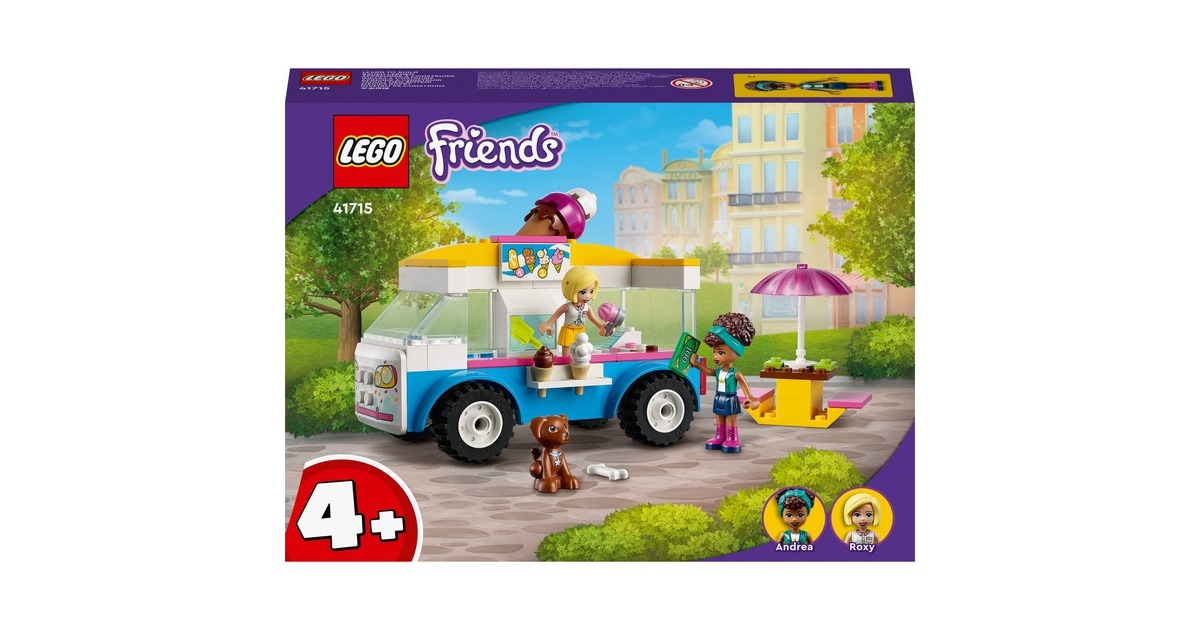 LEGO 41715 Friends Eiswagen, Konstruktionsspielzeug Mit Fahrzeug und 2  Friends Mini-Figuren
