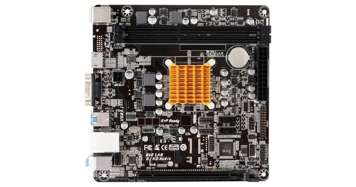 Placa Mãe Biostar A68N-2100K + CPU AMD Dual Core E1-6010 Até 1.35GHz