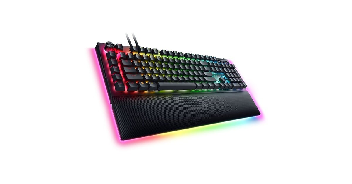 Razer BlackWidow V4 Mechanische Gaming-Tastatur – Mit Chroma RGB, 6 Makro-Tasten & Handgelenkstütze | FR-Layout Schwarz