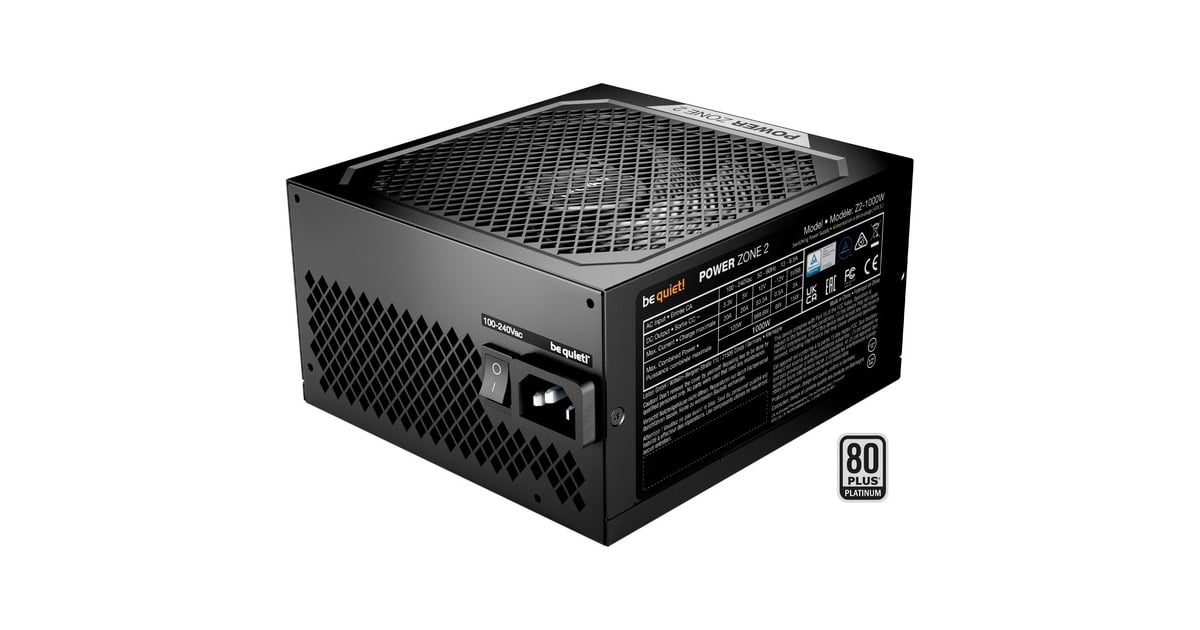be quiet! POWER ZONE 2 1000W, PC-Netzteil schwarz, 1x 12 Pin High Power ...