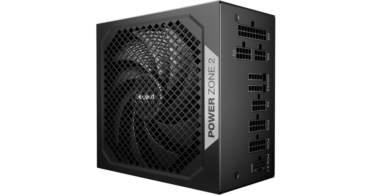 be quiet! POWER ZONE 2 1000W, PC-Netzteil schwarz, 1x 12 Pin High Power ...