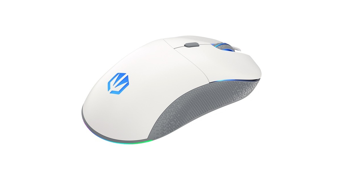 ENDORFY GEM Plus Gaming-Maus – Onyx White, 67 G, PAW3370 Sensor, 19.000 DPI, Kailh GM 8.0 Switches, 6 Tasten