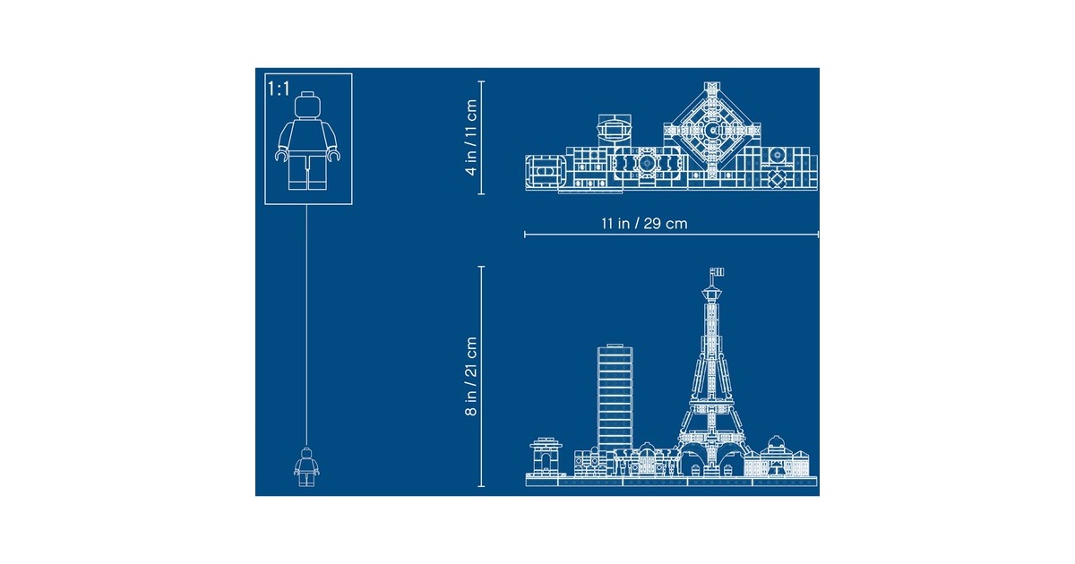 LEGO 21044 Architecture Paris, Konstruktionsspielzeug