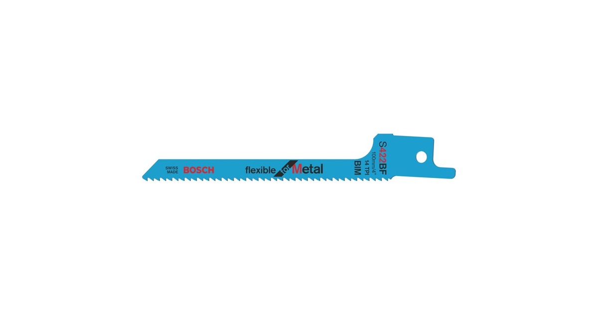 Bosch Professional Säbelsägeblatt S 422 BF Flexible for Metal, 5 