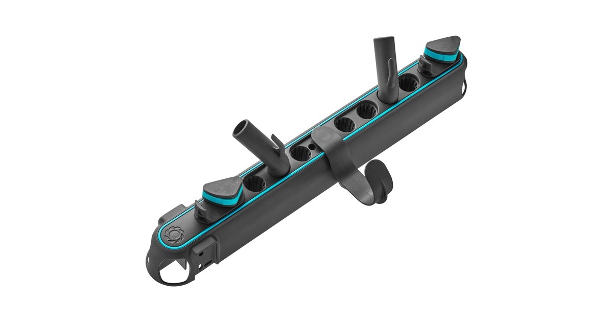 GARDENA combisystem-Geräteleiste Flex, Halterung dunkelgrau/türkis 