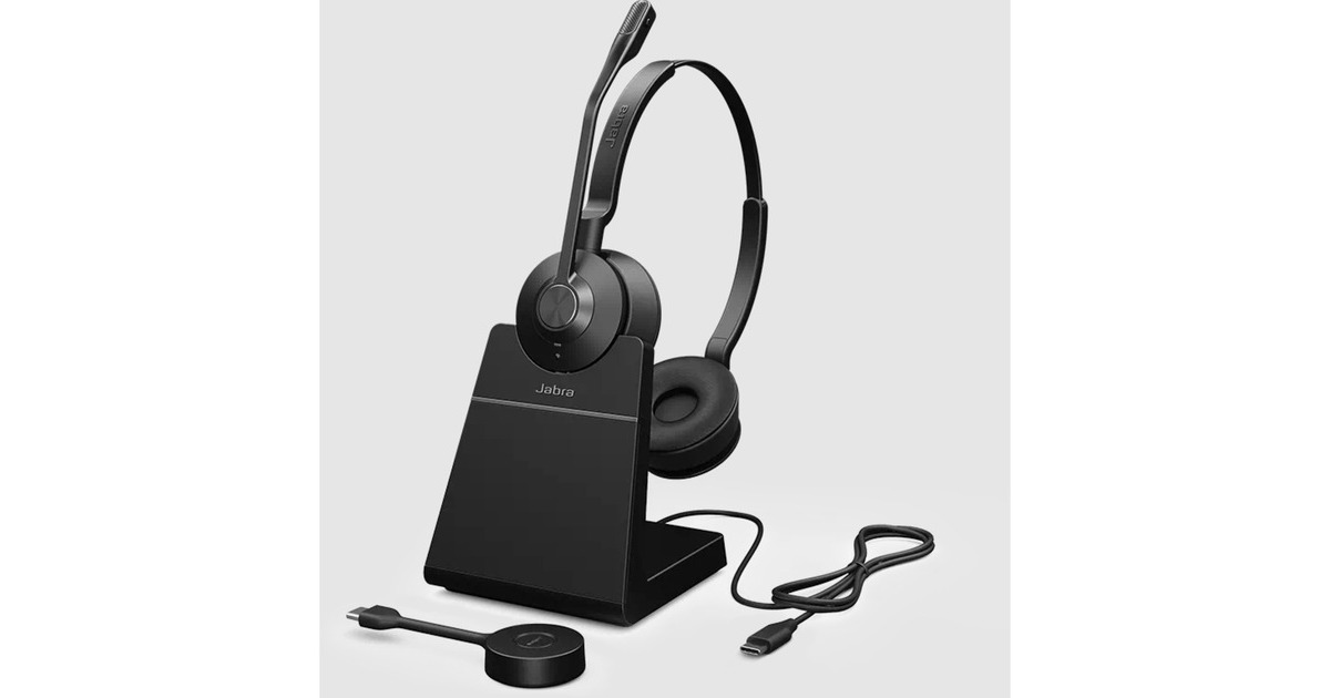 Jabra Engage 55 MS, Headset schwarz, Basisstation, USB-C, Stereo