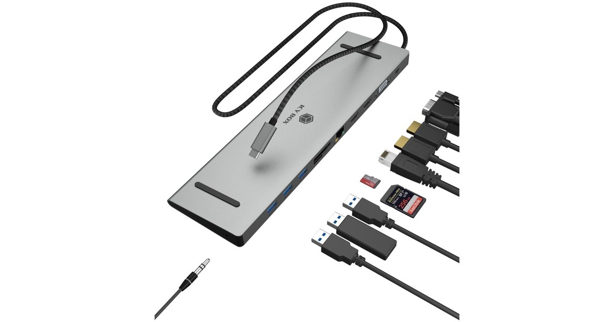 ICY BOX IB-DK2106a-CPD, Dockingstation silber, USB-C PD, HDMI