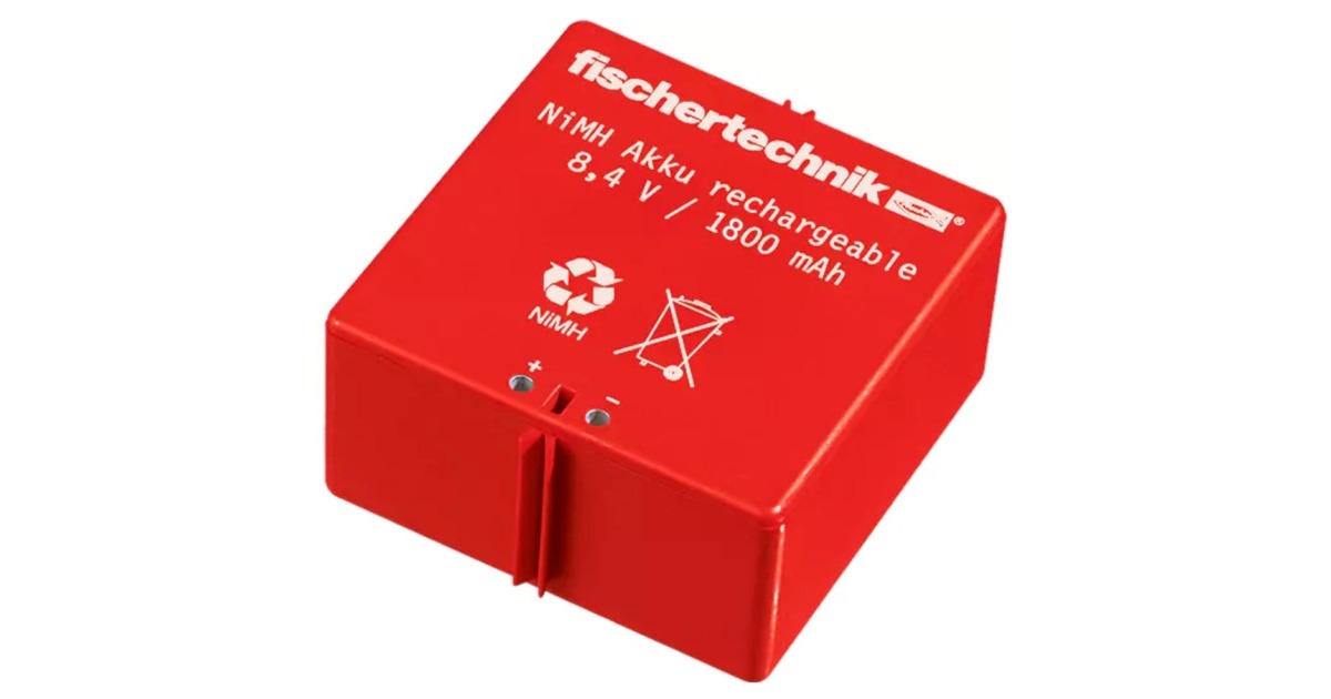 fischertechnik Akku-Set 34969, mit Ladegerät rot, für Technikbaukästen