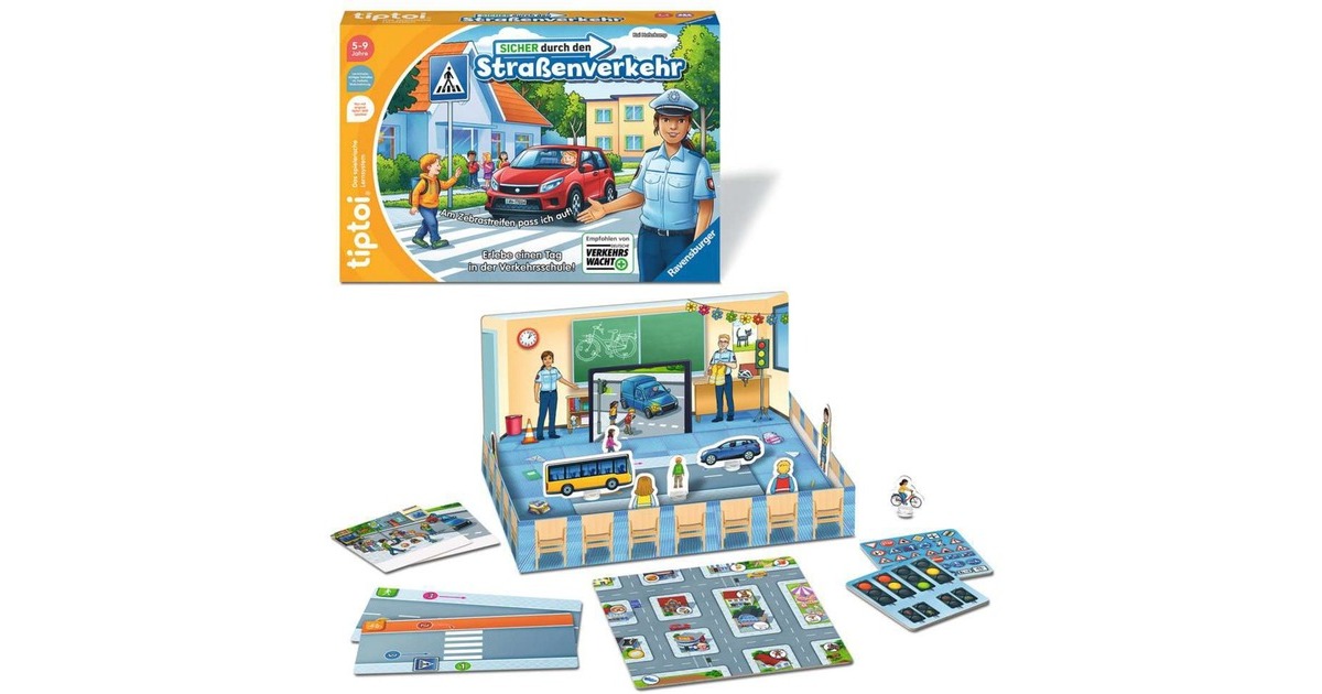 Ravensburger Tiptoi Gioco 00173 - Sicuri Nel Traffico - Gioco Educativo Dai 5 Anni Per 1-4 Giocatori