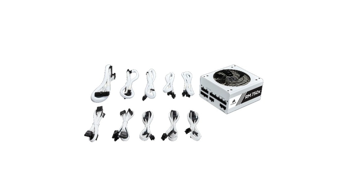 Corsair RM750x White, PC-Netzteil weiß, 4x PCIe, Kabel-Management ラプアンカンクリメリノウールストール