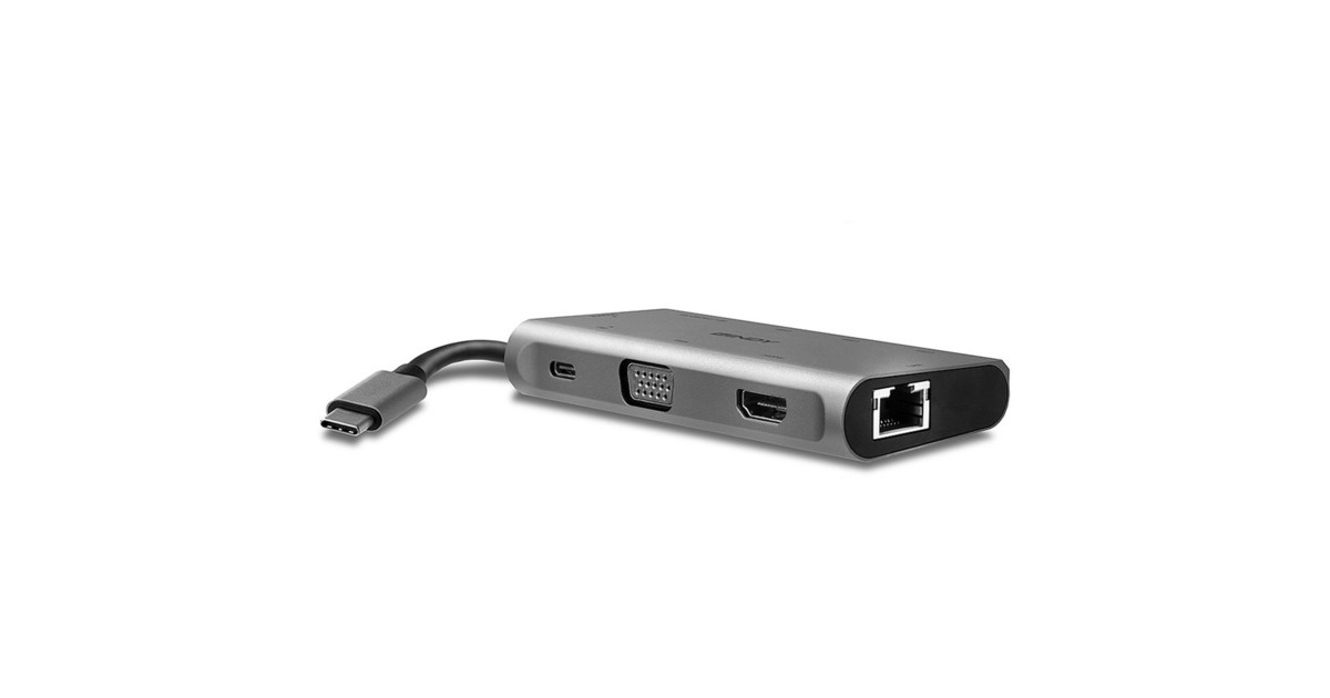 Lindy DST-Mini Plus, Dockingstation aluminium, mit 4K HDMI, VGA 