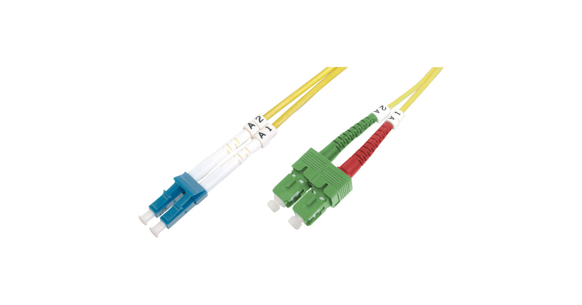 Digitus LWL Patchkabel, Duplex, LC (APC) > LC (PC) Stecker, Singlemode ...