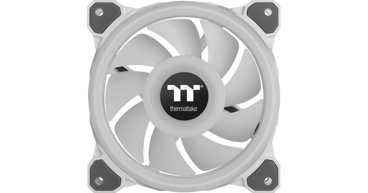 3 Ventiladores RGB Riing Quad 12 De Thermaltake - Blanco, Con 54 LEDs, PWM, Para PC Gaming Y Refrigeración