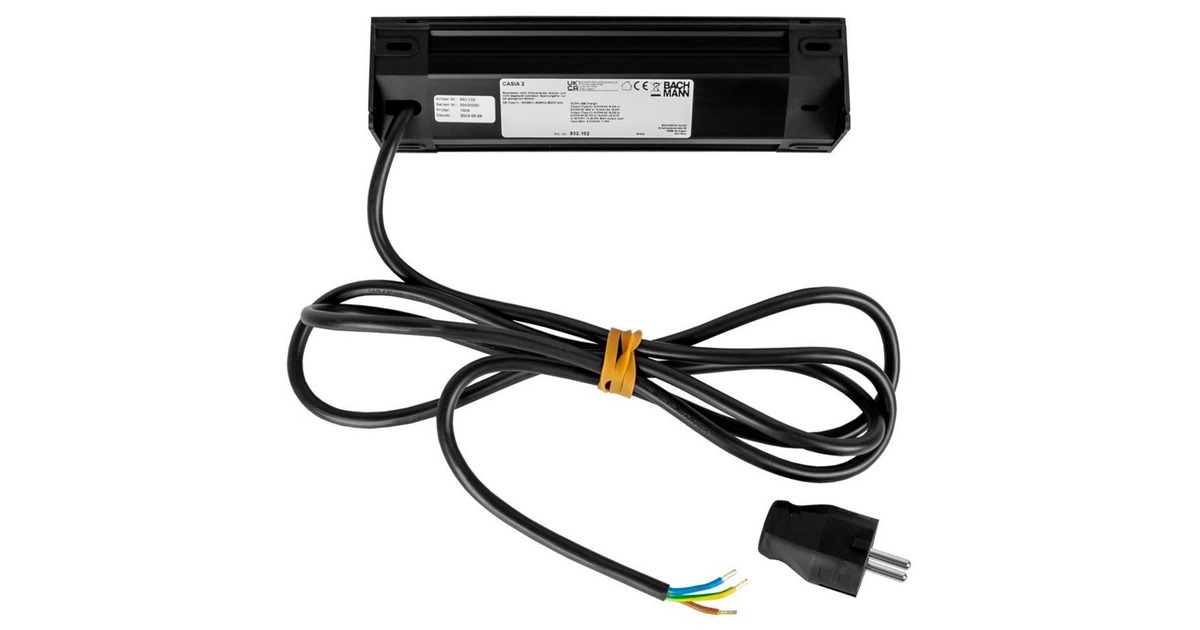 Bachmann CASIA 2 Steckdosenleiste 2-fach + USB-Charger, kurz, Wand 