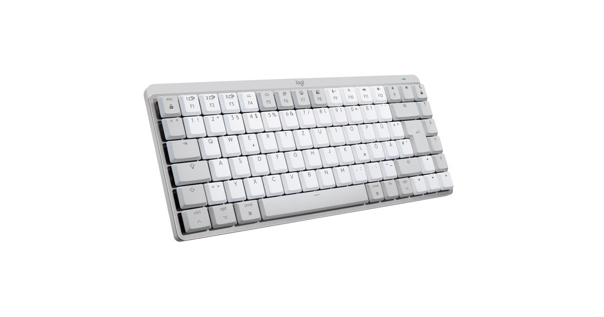 Logitech MX Mechanical Mini für Mac, Tastatur hellgrau/weiß, DE 