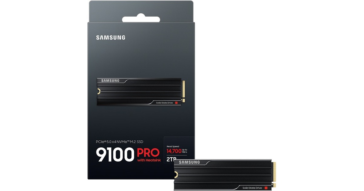 内蔵型SSD SAMSUNG 2280 SSD 9100 PRO Heatsink 2TB 9100 PRO Heatsink PCIe® 5.0 NVMe™ M.2 SSD - 2 TB | MZ