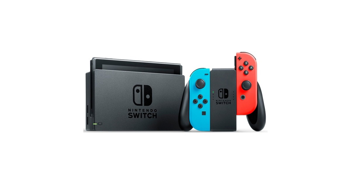 Nintendo Switch, Handheld-Konsole neon-rot/neon-blau