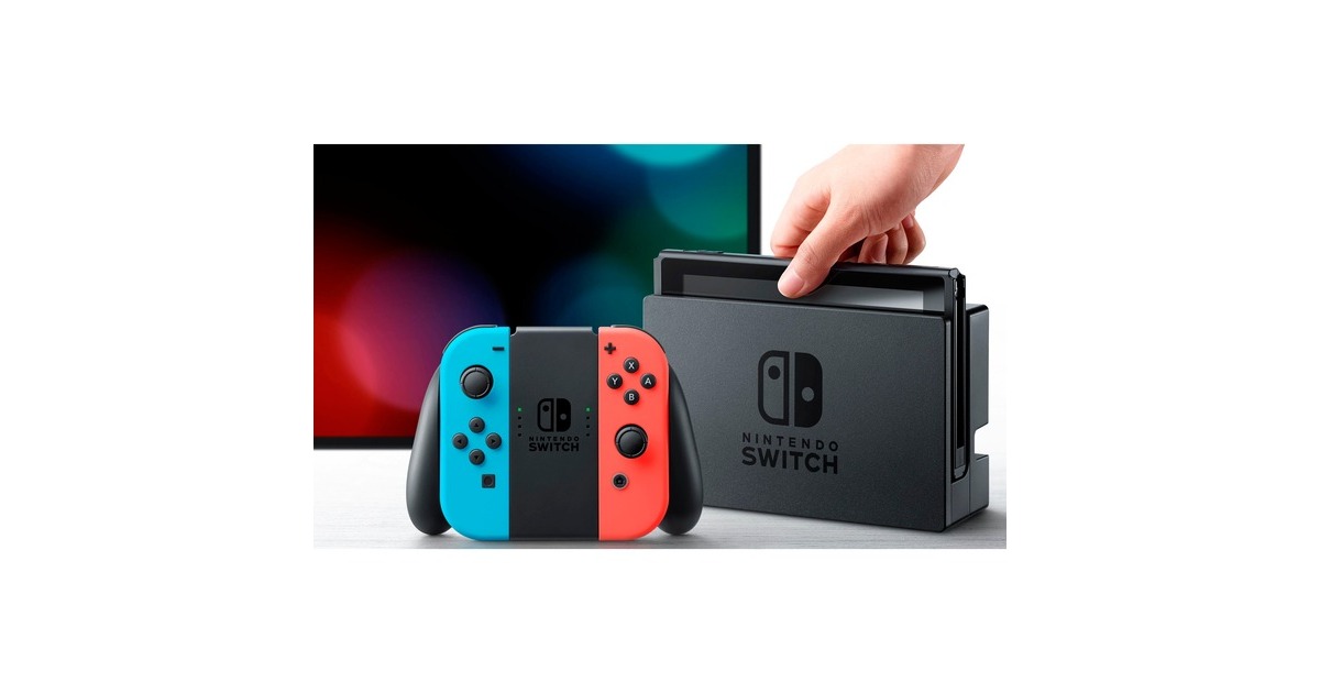 Nintendo Switch, Spielkonsole neon-rot/neon-blau