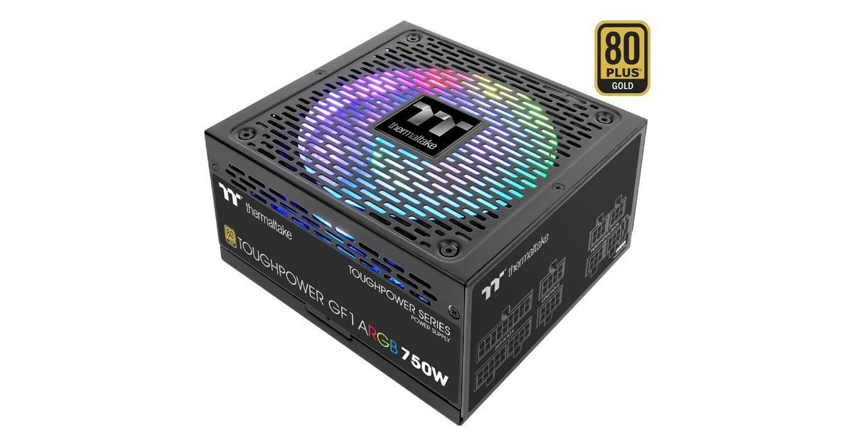 Thermaltake Toughpower GF1 ARGB 750W, PC-Netzteil schwarz, 4x PCIe