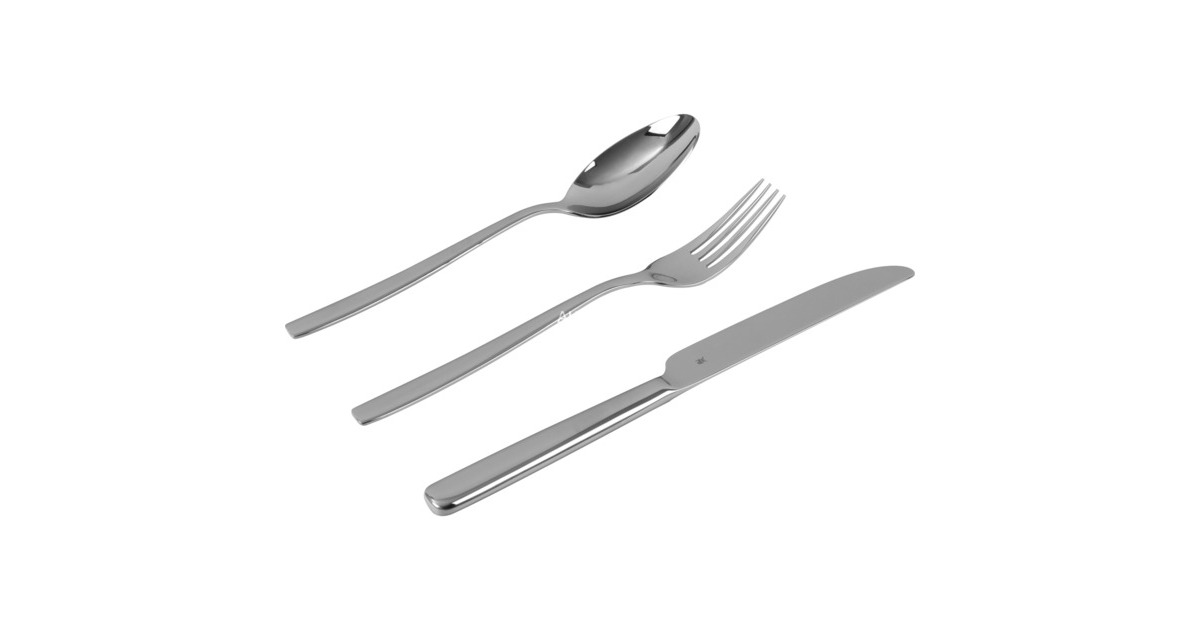 WMF Palma Besteck Set 12 Personen – 60-teilig, Cromargan Edelstahl 18/10, Mit Servierteilen