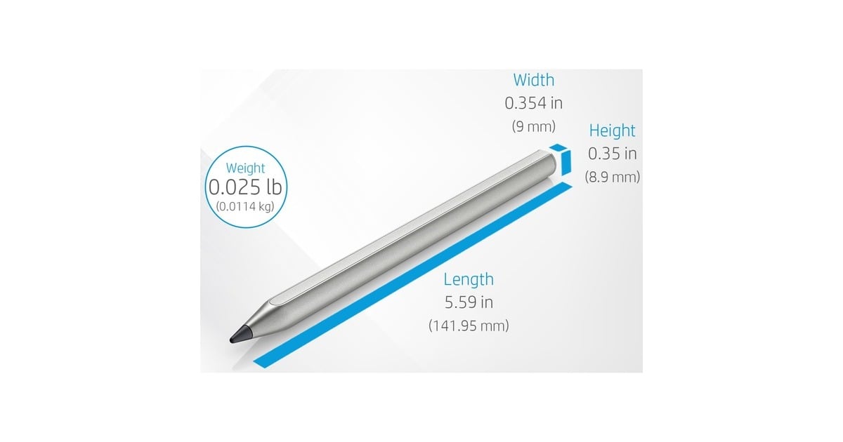 Eingabestift Wireless-USI-Stift, HP silber Wiederaufladbarer