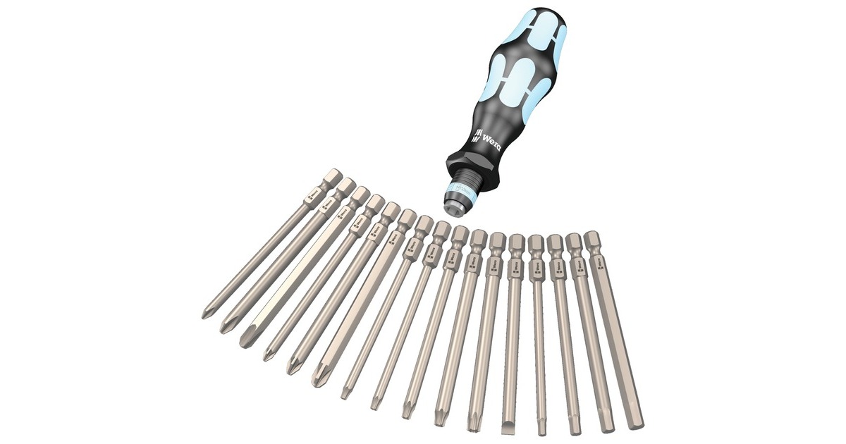 Wera Kraftform Kompakt 60, Edelstahl, Steckschlüssel schwarz/blau