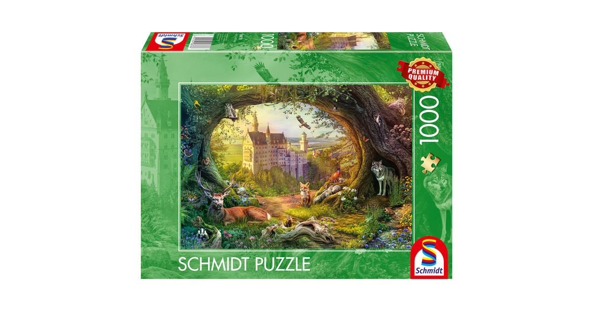 Schmidt Spiele Puzzle 1000 Pezzi - "Schneiders Composition" Verde - Arte Fotografica Per Adulti E Esperti (69,3 X 49,3 Cm)