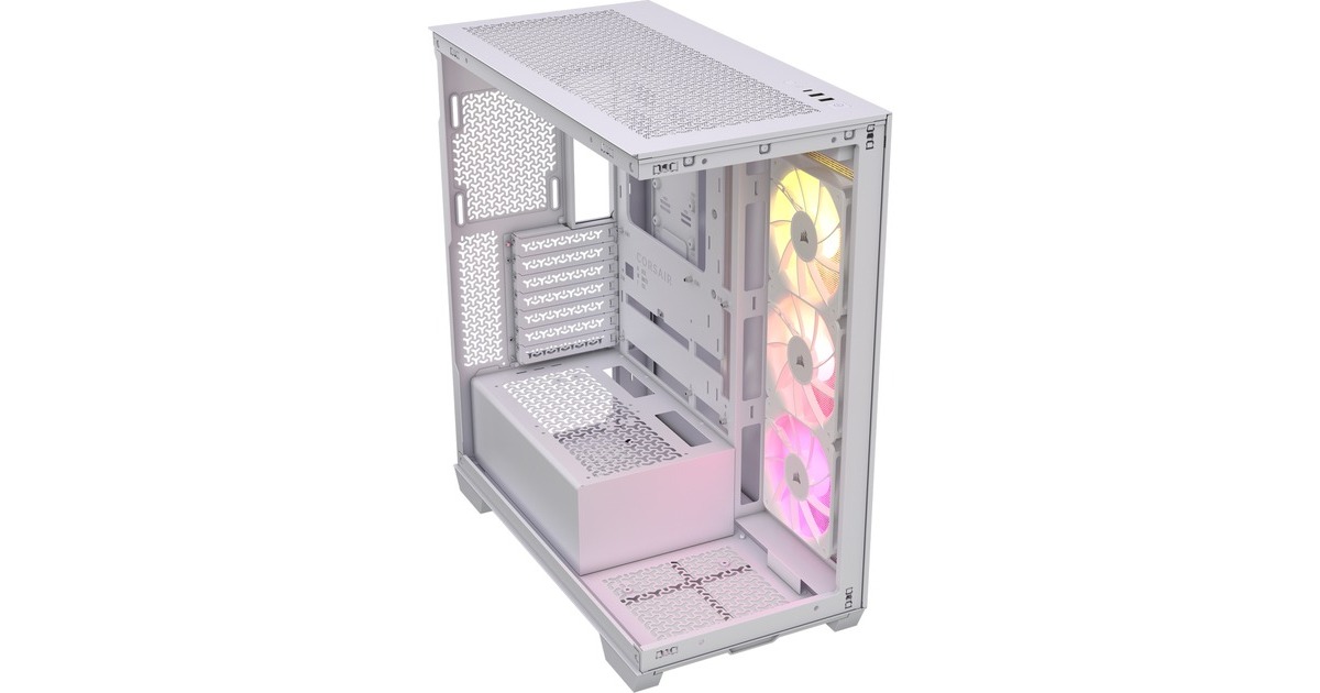 Corsair 3500X ARGB, Tower-Gehäuse weiß, Tempered Glass 
