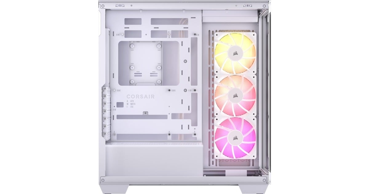 Corsair 3500X ARGB, Tower-Gehäuse weiß, Tempered Glass 