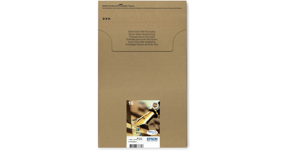 Epson Tinte Multipack 16 DURABrite EasyMail-Verpackung, (C13T16264511)
