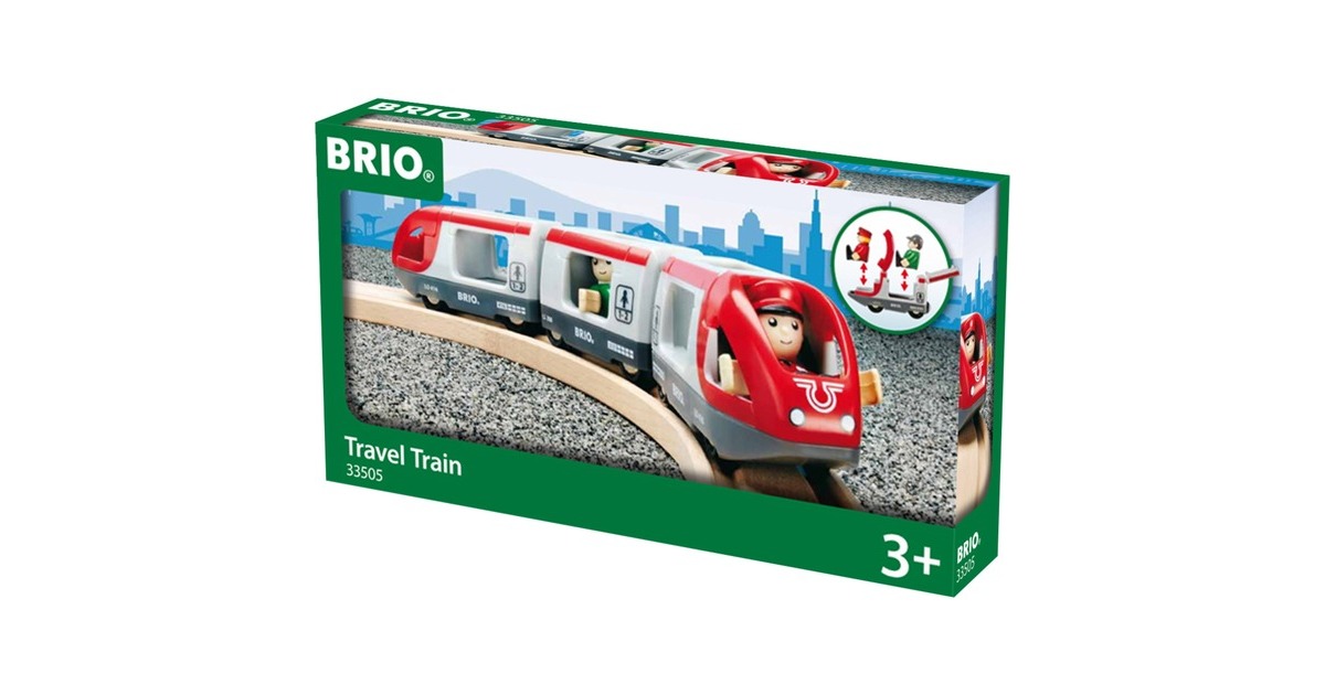 Tren De Pasajeros Brio Reisezug Con Cabina Abatible Y Coches, Compatible Con Todas Las Vías De Madera, Para Aventuras De Viaje
