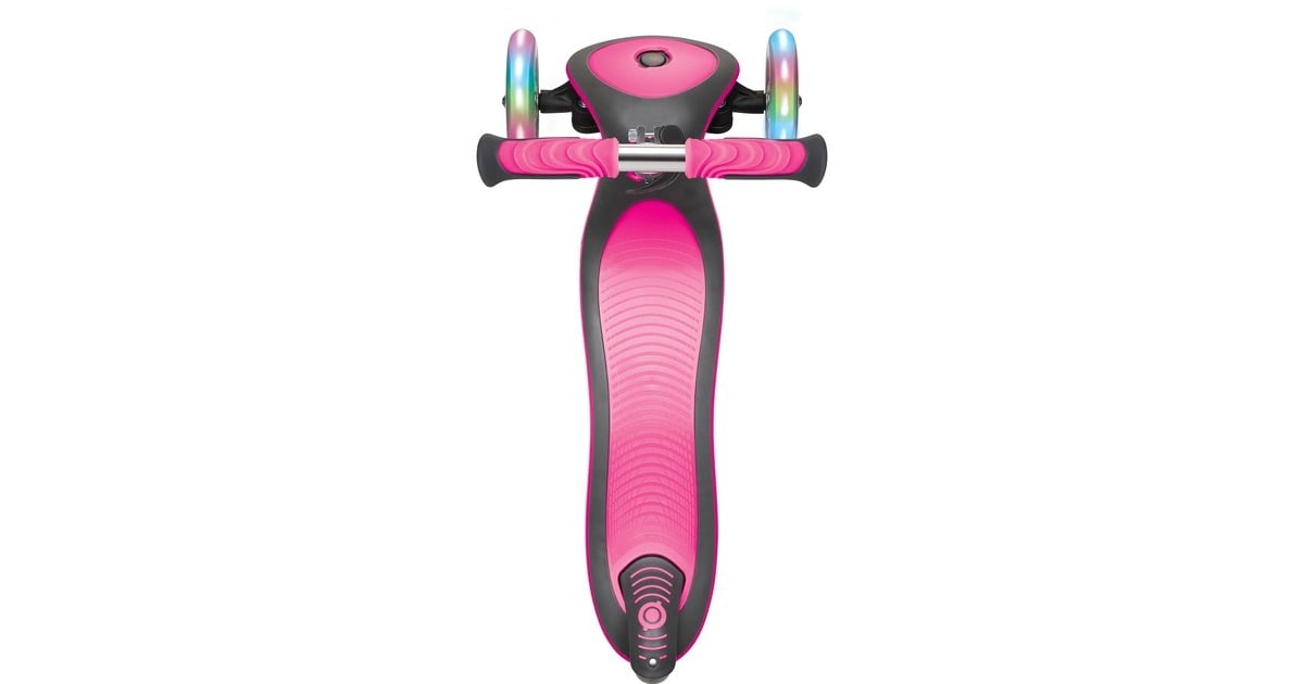 GLOBBER Elite Deluxe mit Leuchtrollen, Scooter pink/schwarz