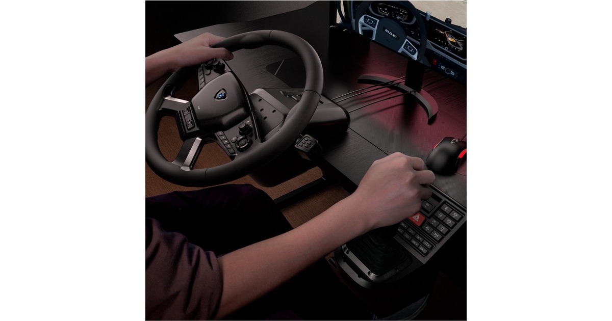 HORI Force Feedback Truck Control System, SimulatorenSet schwarz/silber, für PC