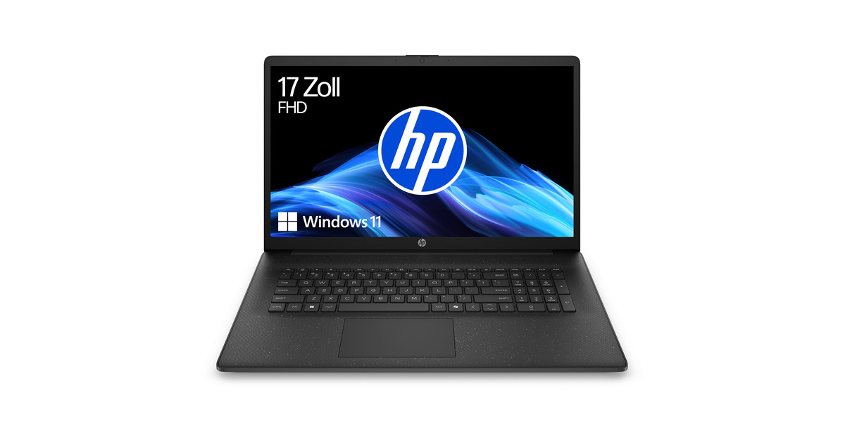 HP 17 Notebook – 17,3 Zoll FHD – Celeron N4120, 32GB RAM, 1000GB SSD – Inkl. Maus & Tasche – Windows 11 Pro
