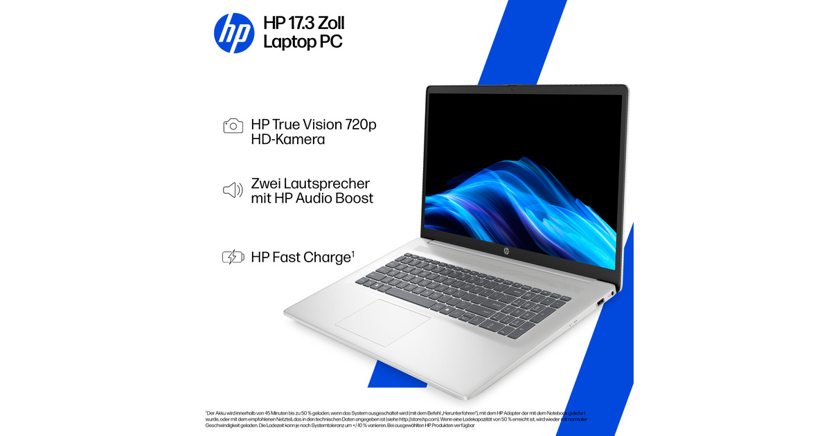 HP 17-cn4272ng, Notebook silber, Intel® Core™ 7 150U, Intel 