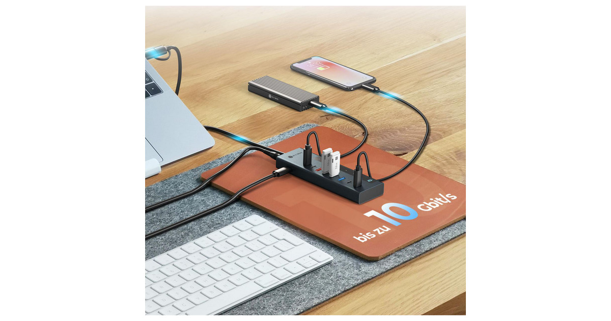 ICY BOX IB-HUB1743-CPD, USB-Hub anthrazit