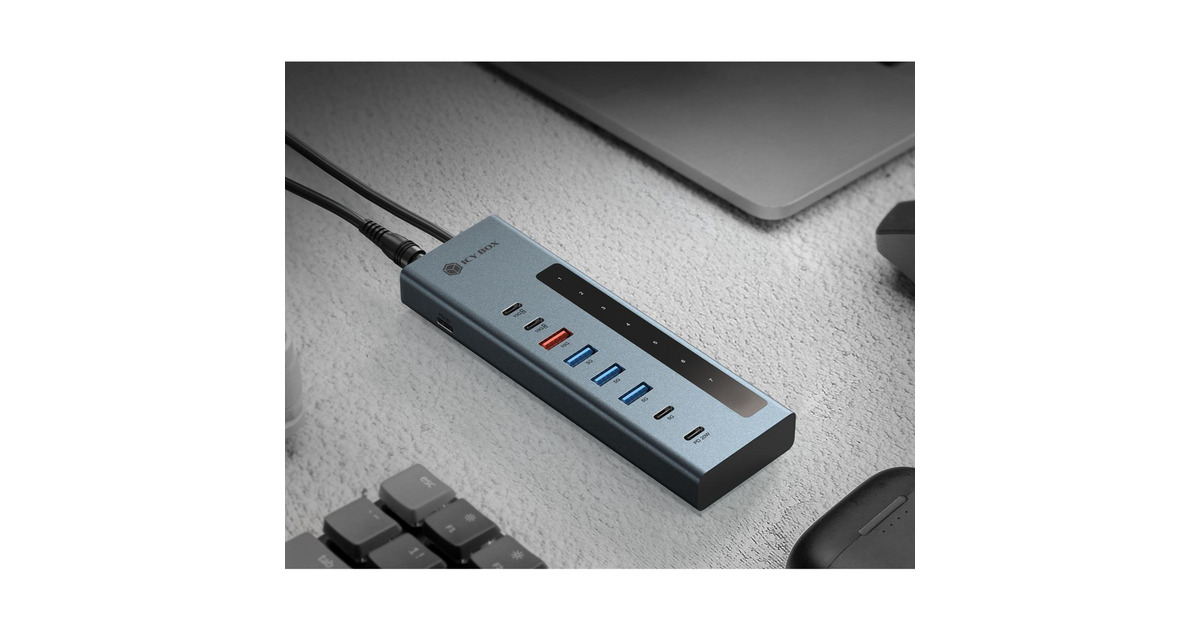 ICY BOX IB-HUB1743-CPD, USB-Hub anthrazit