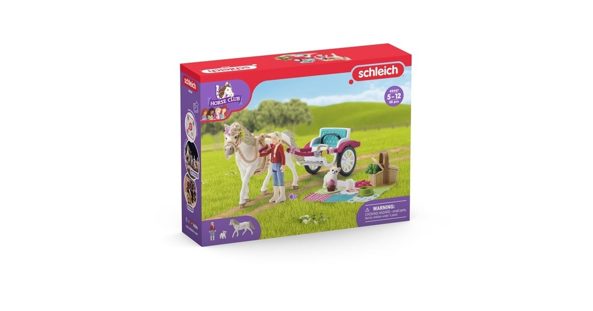 schleich kutsche mit 2 pferden