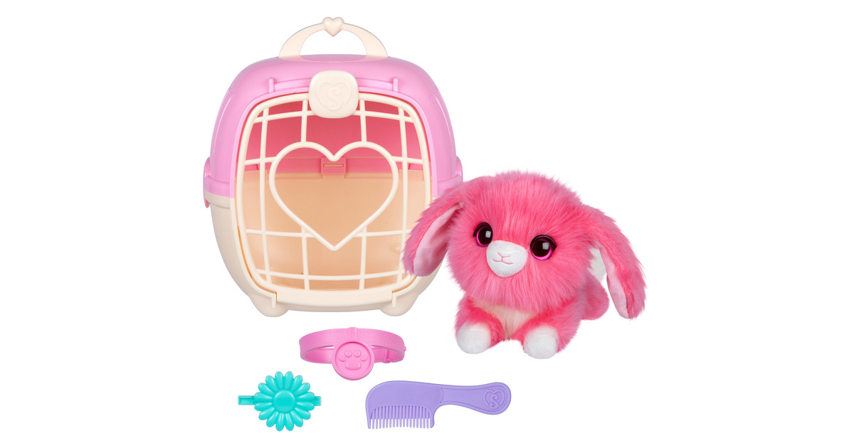 ScruffaLuvs Peluche Mystère Bleu 19 Cm - Lave Et Découvre Chiot Lapin Ou Chaton Avec Caisse Transport
